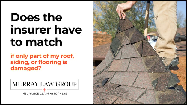 roof damage on a home