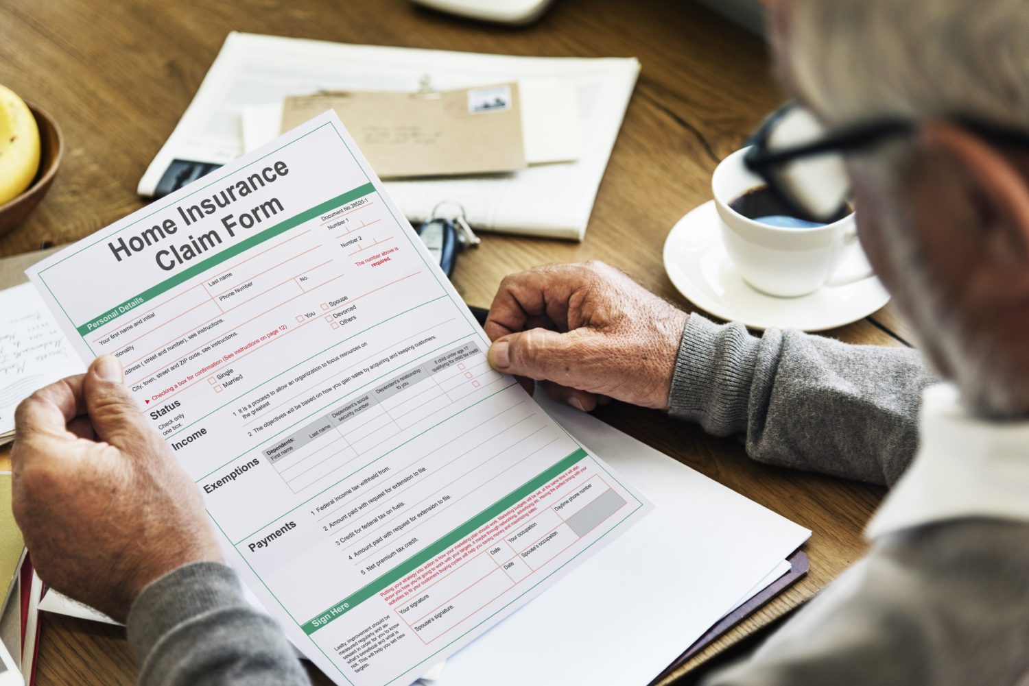 Home,Insurance,Claim,Form,Document,Refund,Concept
